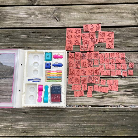 Rubber Stamping Stamp Kit Ink Art Kit Kids - Picture 10 of 16